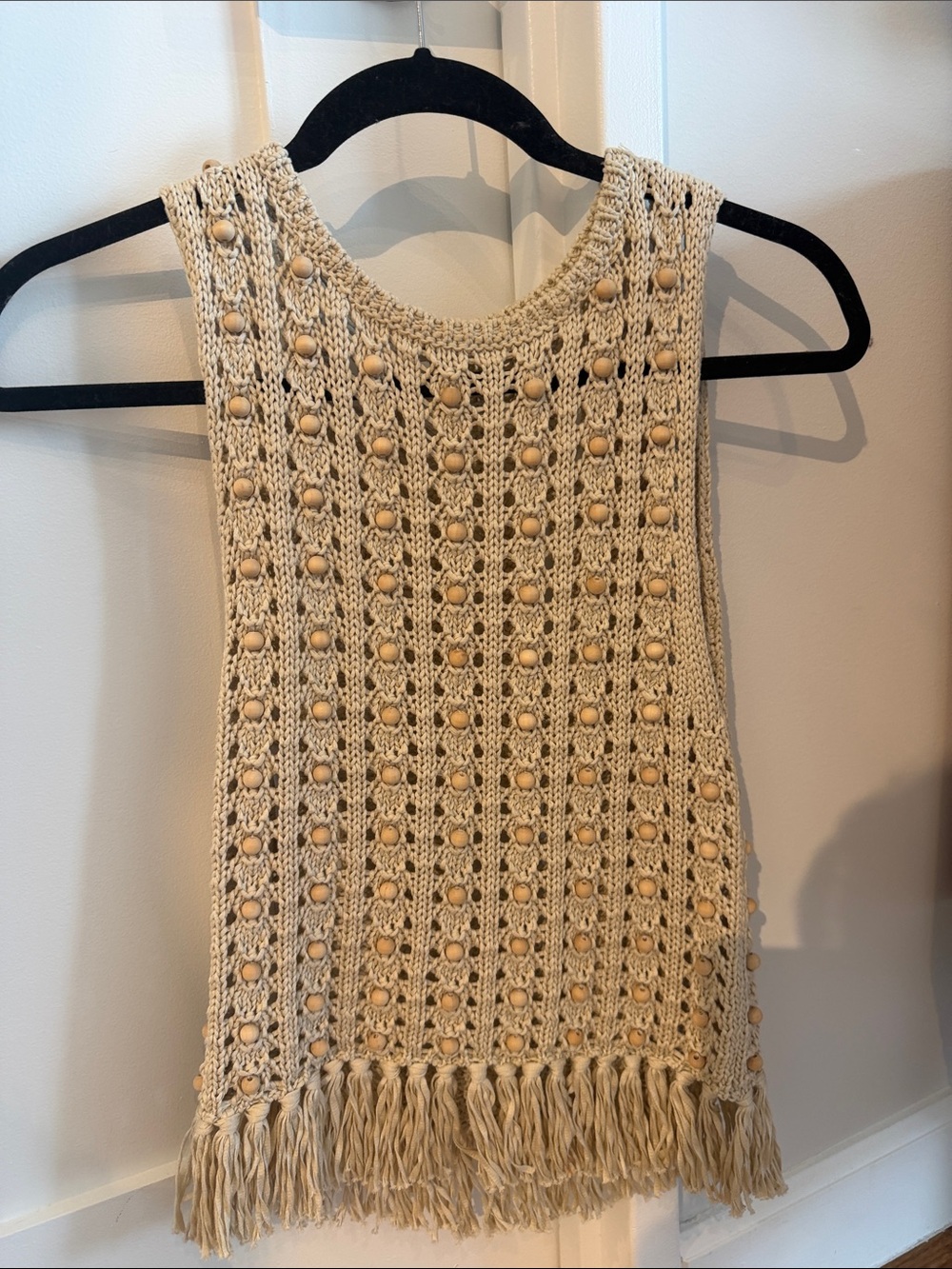 Alice & Olivia Crochet Fringe Tank Top XS